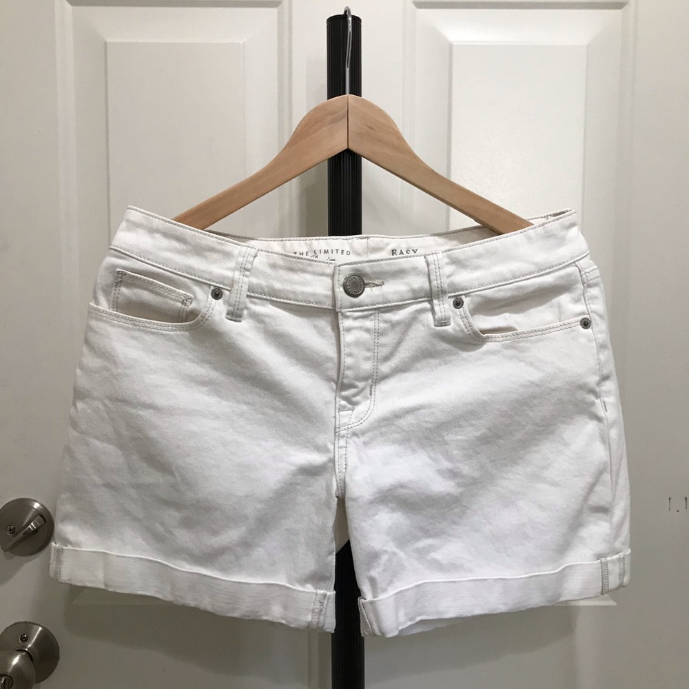 The Limited White Denim Shorts